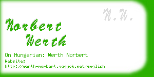 norbert werth business card